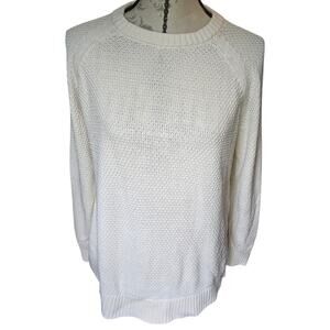 100% Cotton White Old Navy Knit Sweater Size S